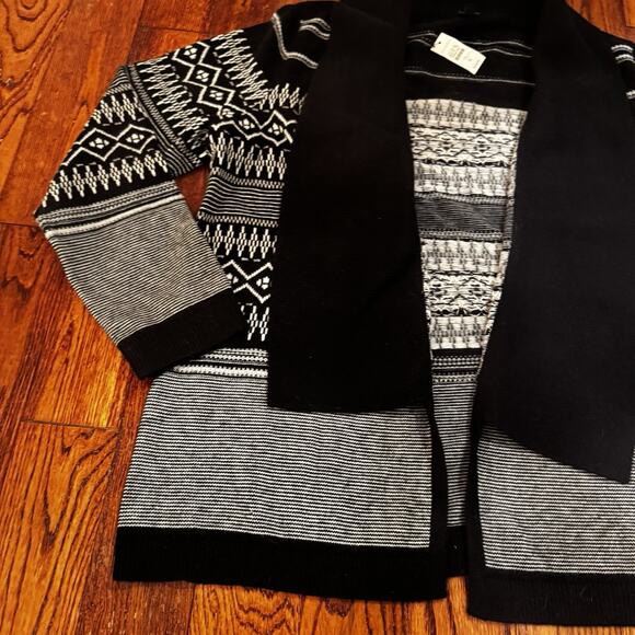 New Talbots Open Cardigan Sweater Womens XL Geometric Southwestern Lambswool NWT - Picture 8 of 10